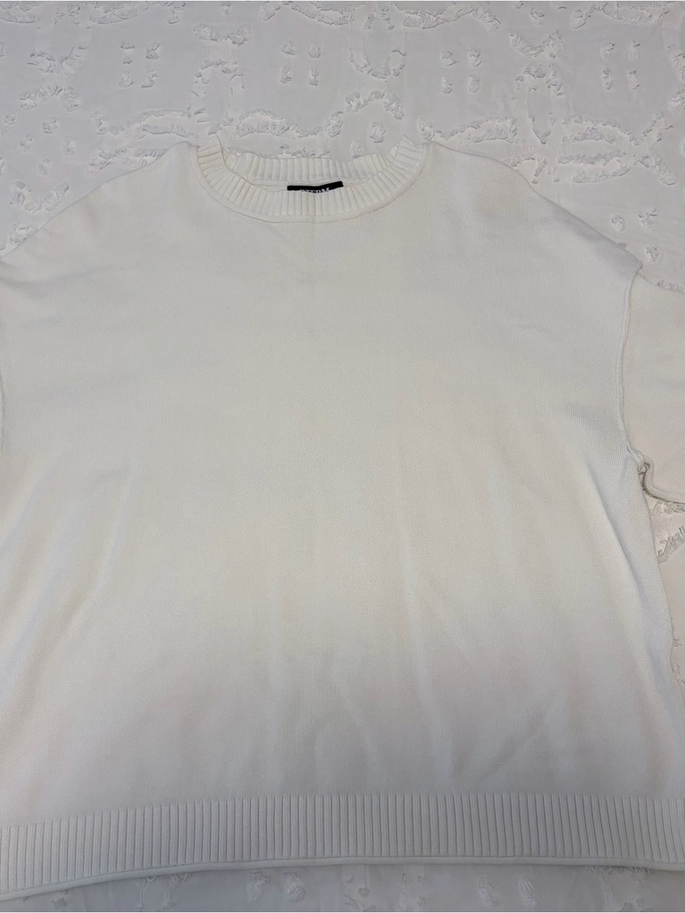 Women’s White Crewneck Sweater